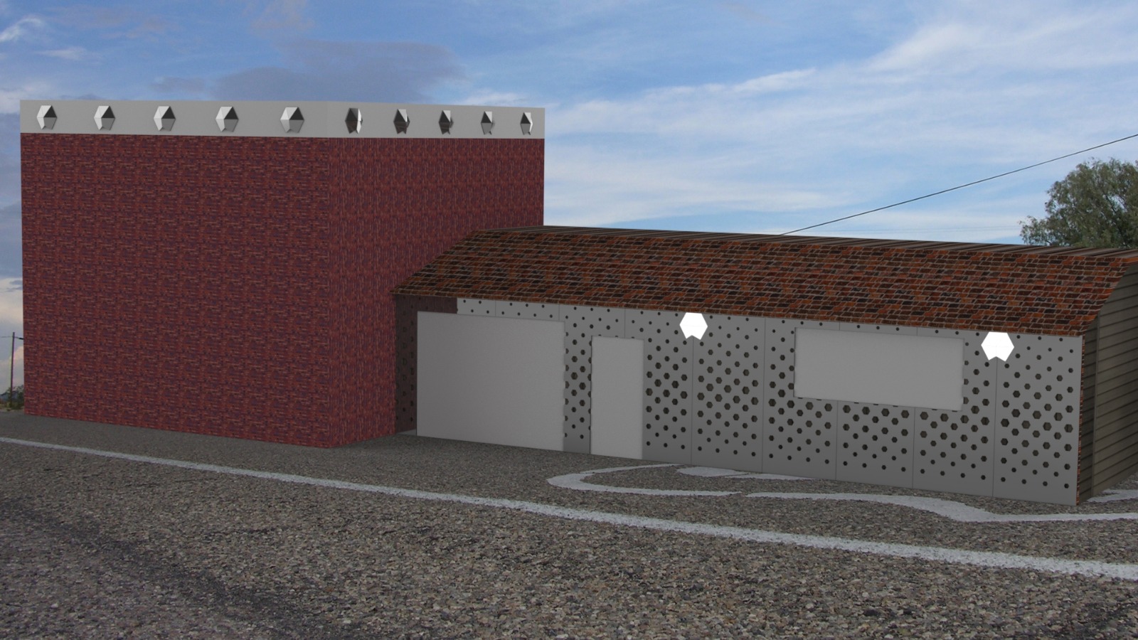 Garagenfassade in Deutschland