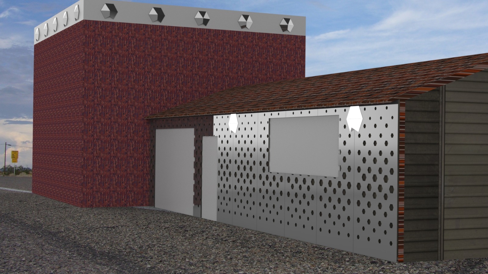 Garagenfassade in Deutschland